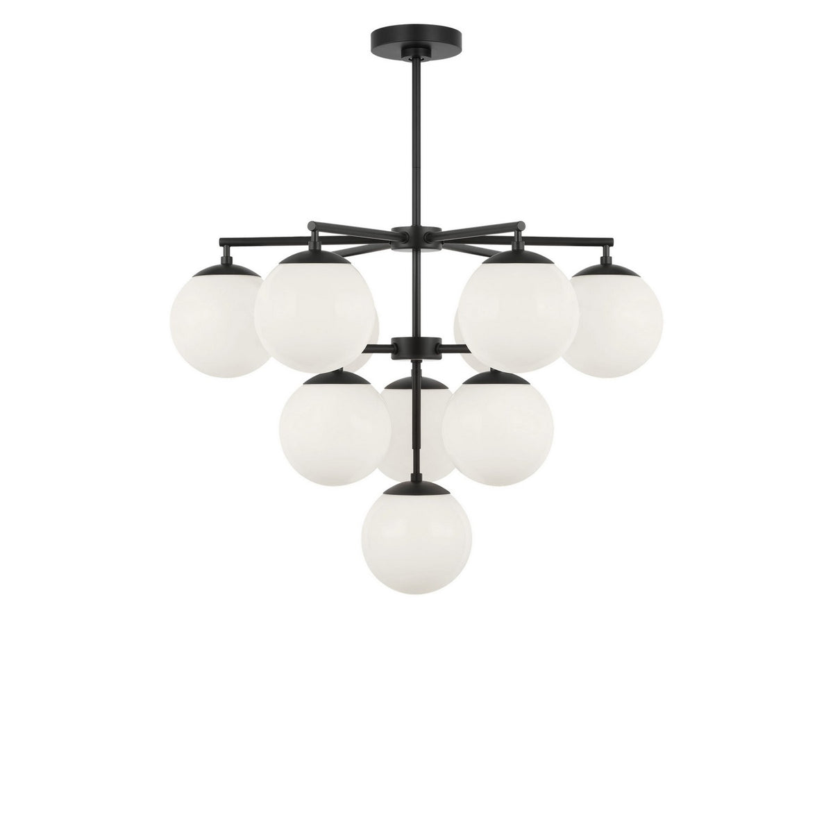 Generation Lighting - GLC18010MBKE - Ten Light Chandelier - Nube - Midnight Black