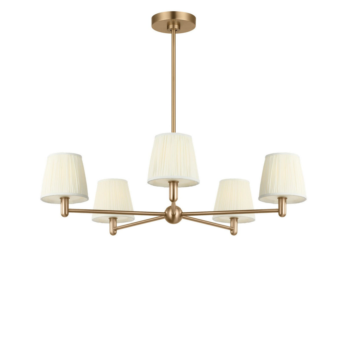 Generation Lighting - GLC1865SBE - Five Light Chandelier - Vilera - Satin Brass