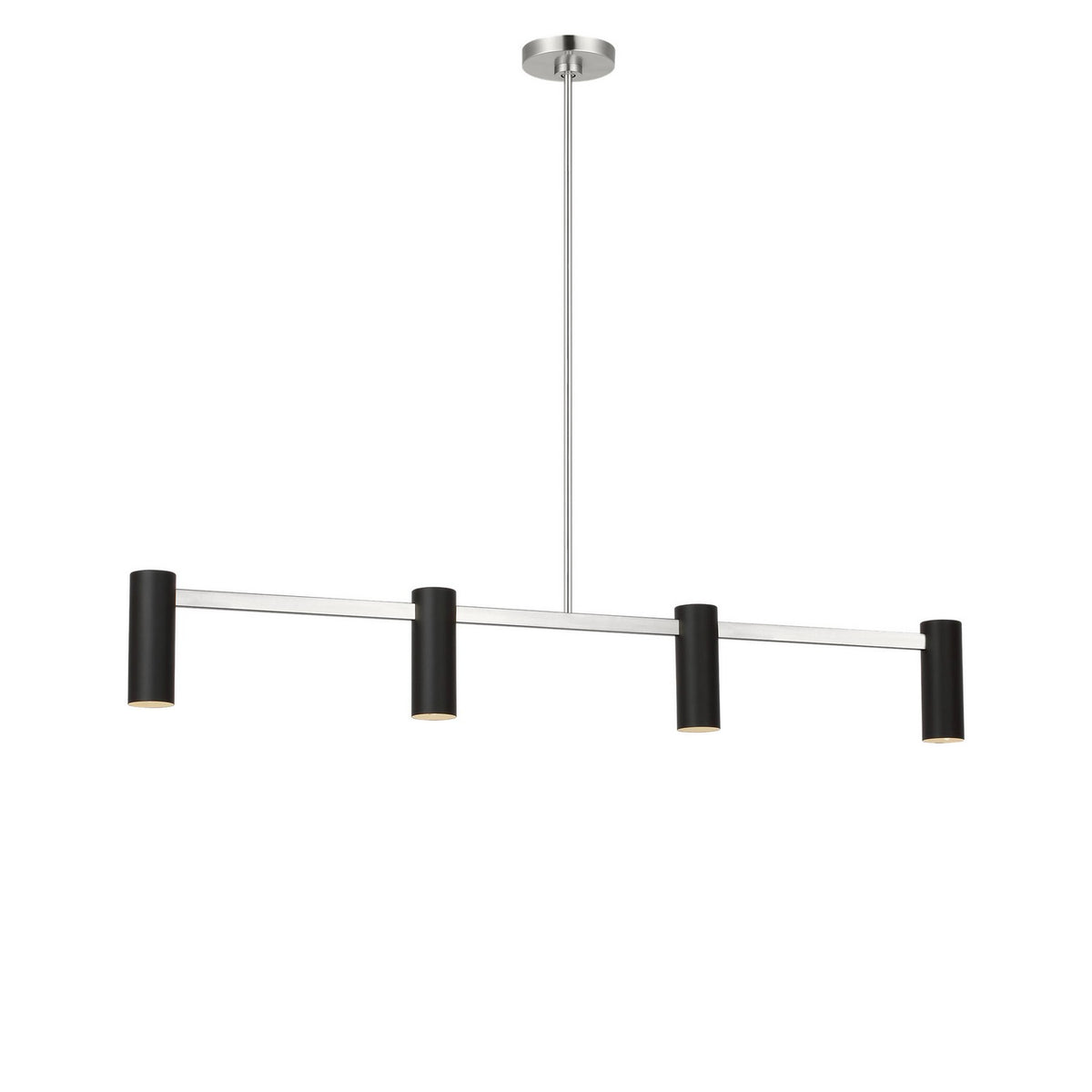 Generation Lighting - GLC2074BNE - Four Light Linear Chandelier - Zentro - Brushed Nickel