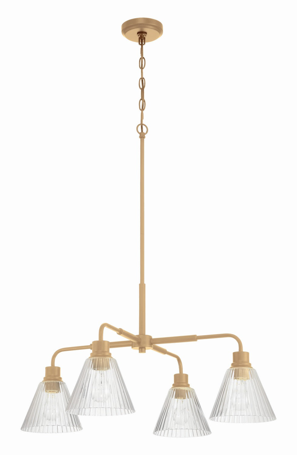 Craftmade - 61124-CPZ - Four Light Chandelier - Pleated - Premium Bronze