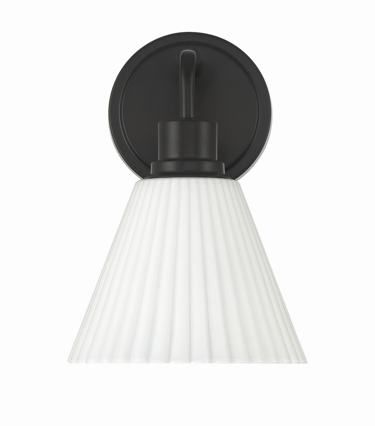 Craftmade - 62301-FB - One Light Wall Sconce - Pleated II - Flat Black