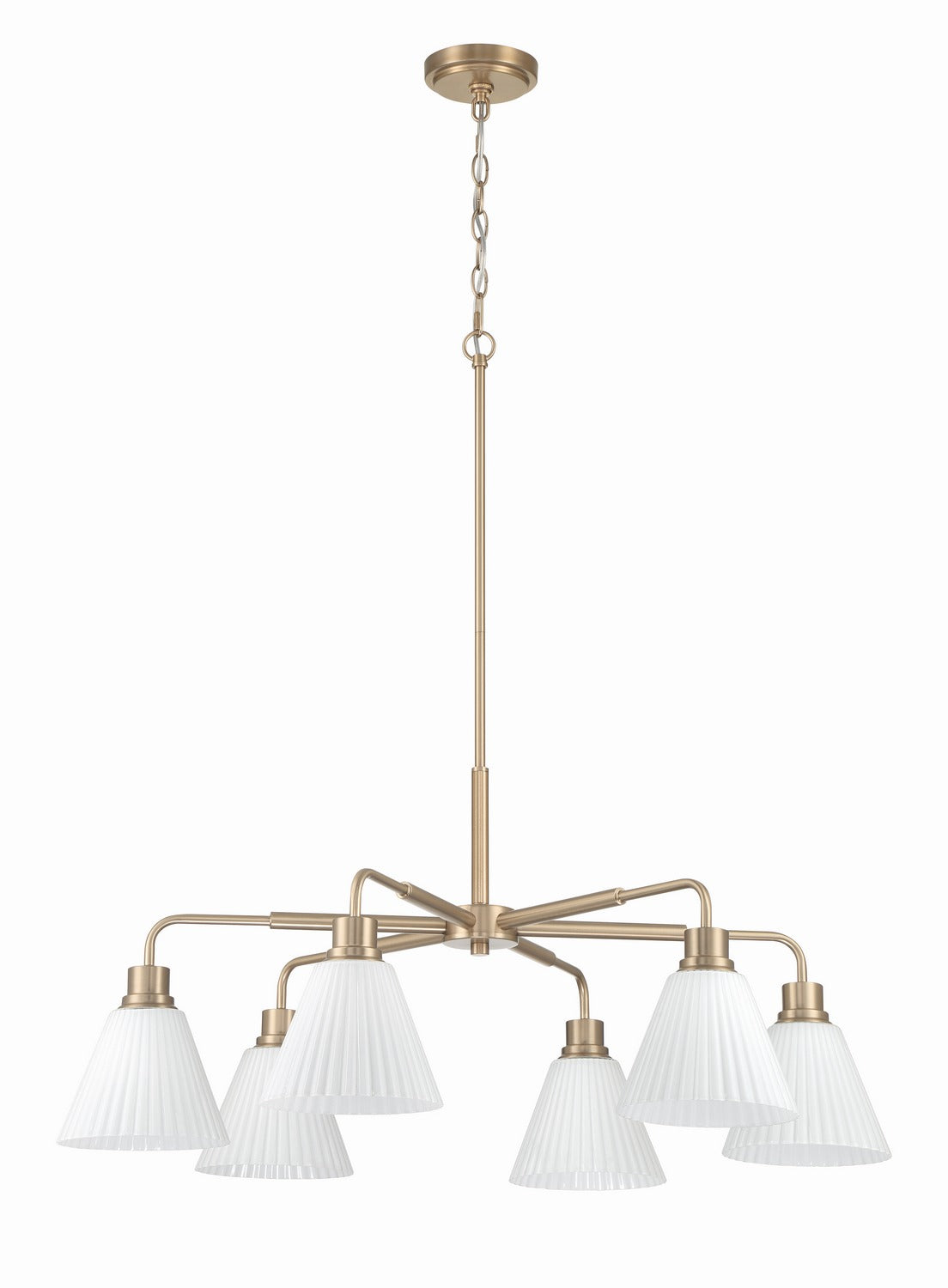 Craftmade - 62326-CPZ - Six Light Chandelier - Pleated II - Premium Bronze