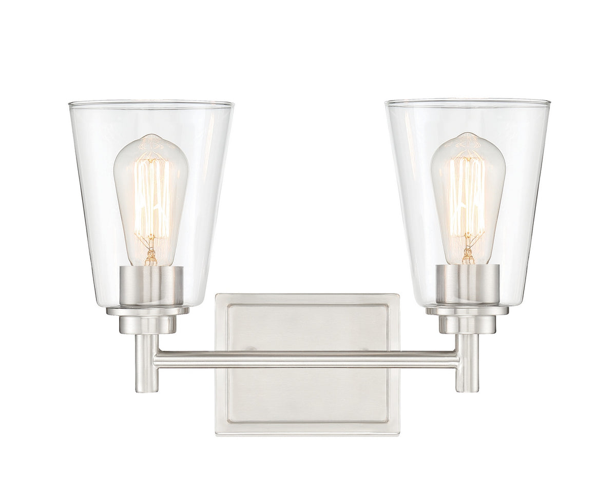 Designers Fountain - 95702-SP - Two Light Bath Bar - Westin - Satin Platinum