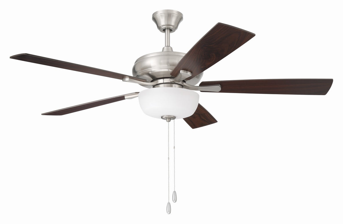 Craftmade - ECF211BNK5-DWWLN - 52" Ceiling Fan - EOS 2 Light Frosted White Bowl 52" Ceiling Fan - Brushed Polished Nickel