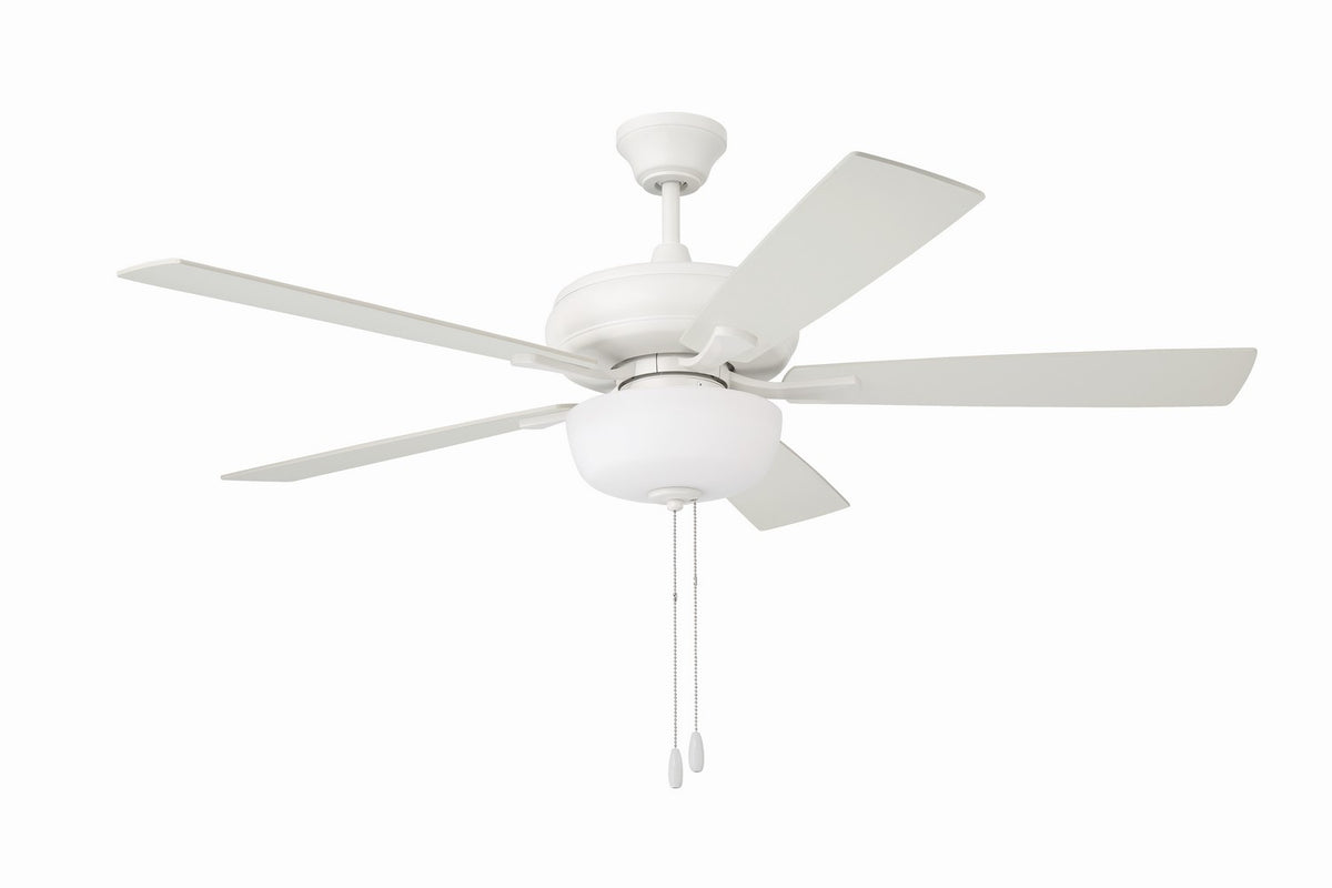 Craftmade - ECF211W5-WWOK - 52" Ceiling Fan - EOS 2 Light Frosted White Bowl 52" Ceiling Fan - White