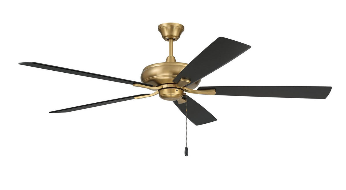 Craftmade - ECF60SB5-BWNFB - 60" Ceiling Fan - Eos 60" 5-blade ceiling fan with no light kit - Satin Brass