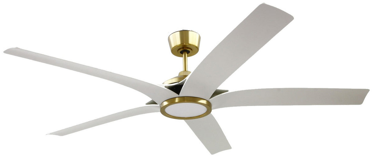 Craftmade - FON65SBW5 - 65" Ceiling Fan - Fonz 65" Indoor Ceiling fan with 5-blades - Satin Brass