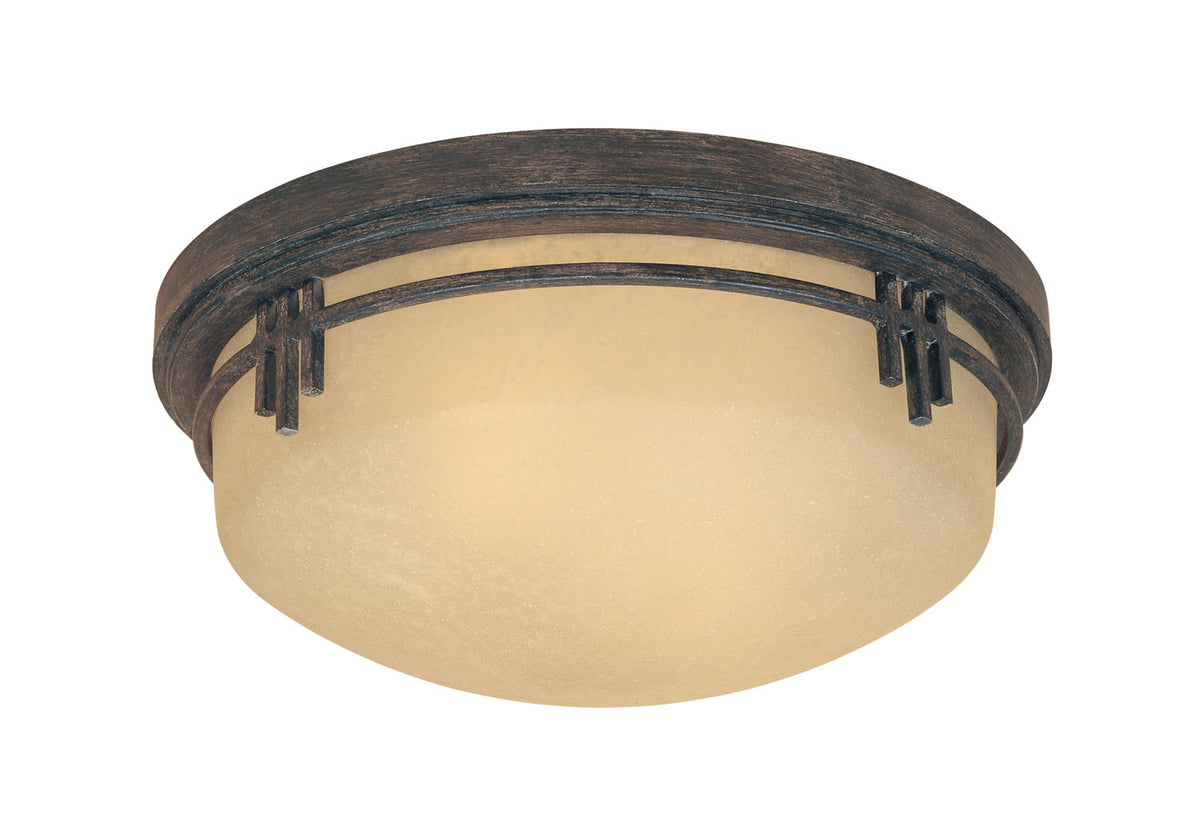 Designers Fountain - 82121-WM - Two Light Flushmount - Mission Ridge - Warm Mahogany
