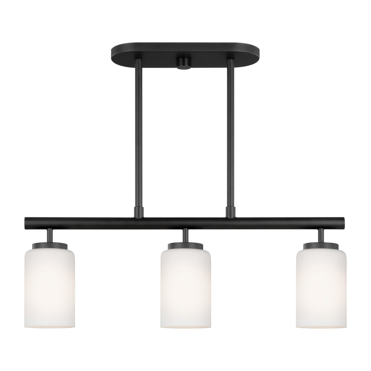 Generation Lighting - 66160-112 - Three Light Island Pendant - Oslo - Midnight Black