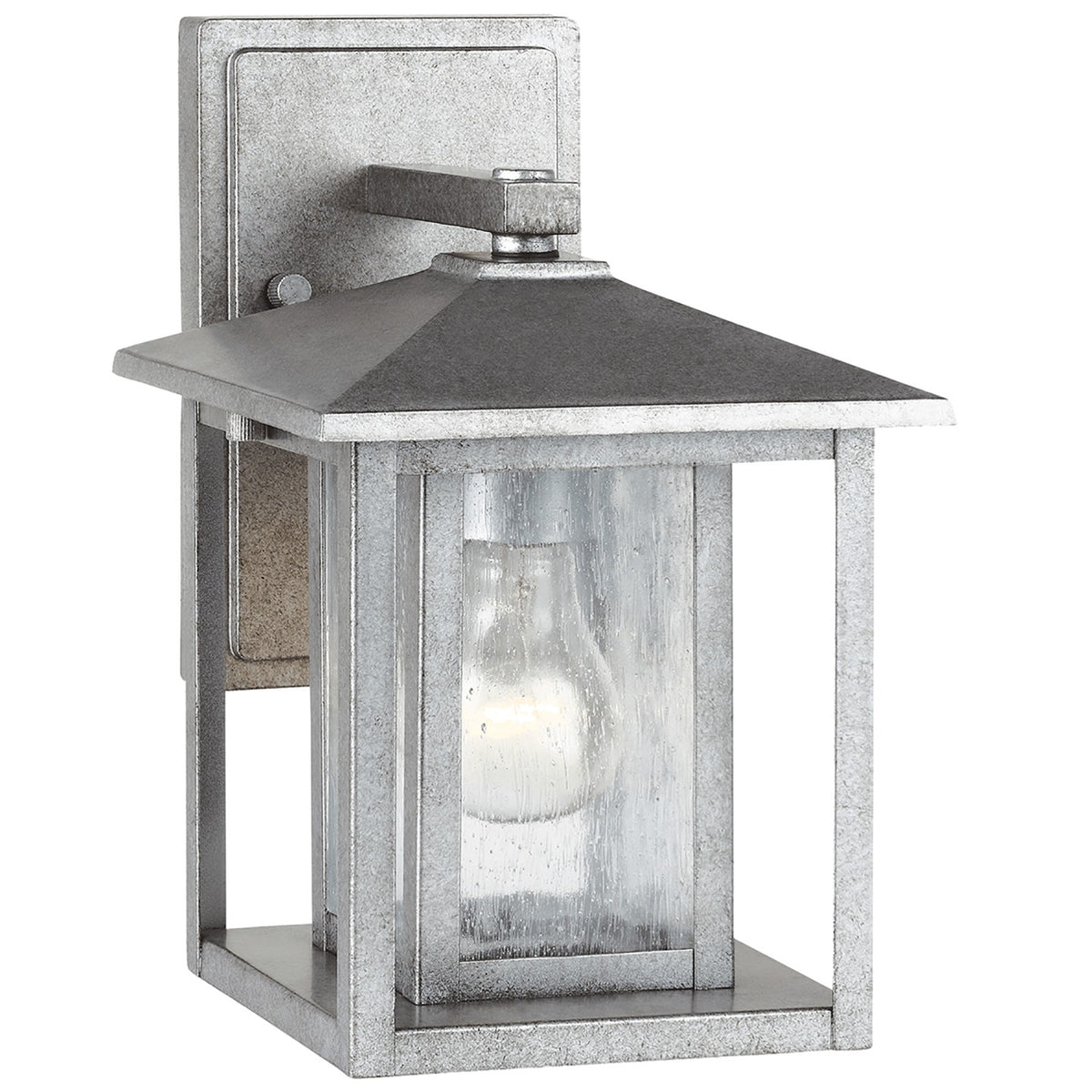 Generation Lighting - 88025-57 - One Light Outdoor Wall Lantern - Hunnington - Weathered Pewter