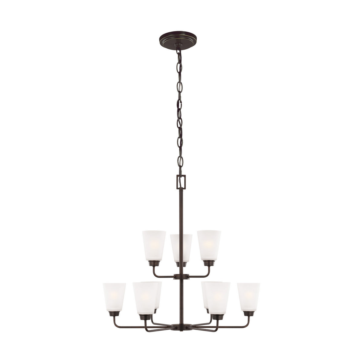 Generation Lighting - 3115209-710 - Nine Light Chandelier - Kerrville - Bronze