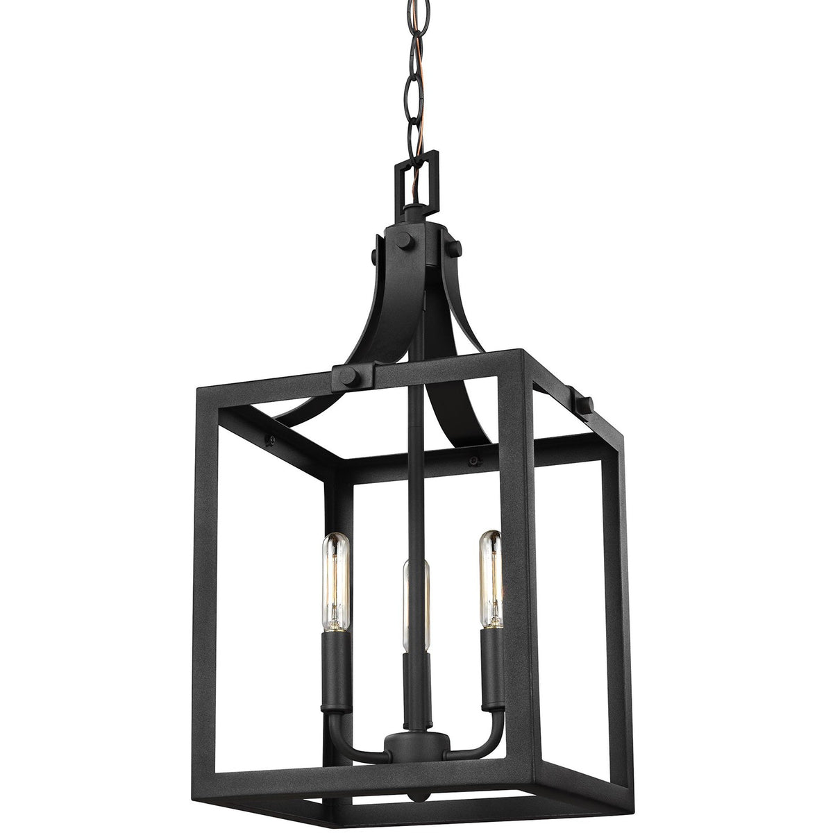Generation Lighting - 5140603-12 - Three Light Hall / Foyer Pendant - Labette - Black
