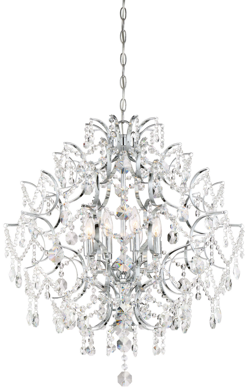 Minka-Lavery - 3158-77 - Eight Light Chandelier - Isabella's Crown - Chrome