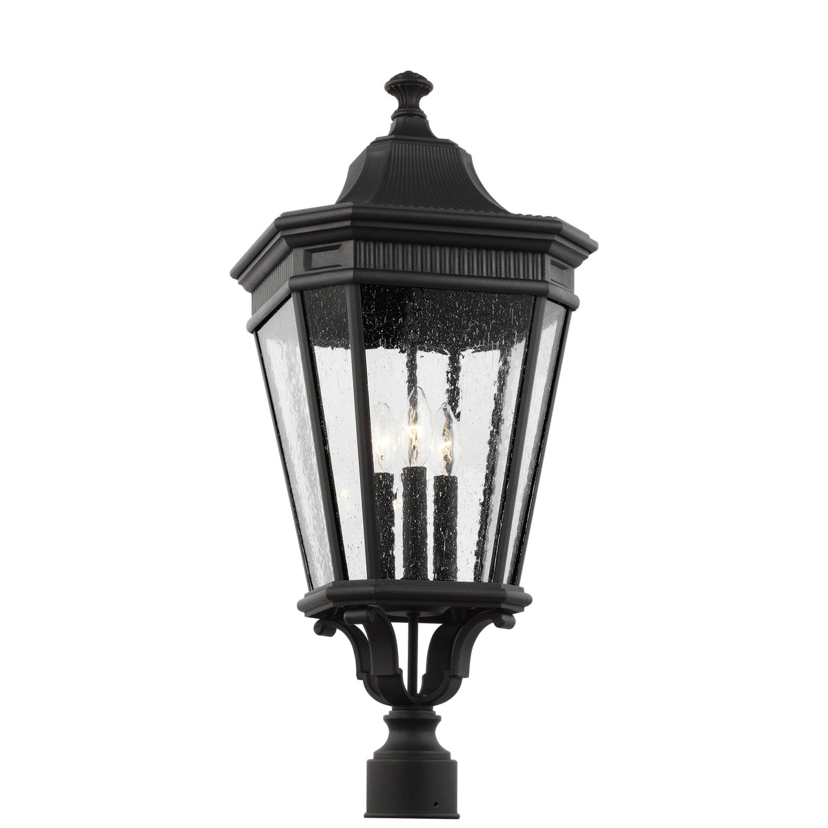 Generation Lighting - OL5428BK - Three Light Outdoor Post Lantern - Cotswold Lane - Black