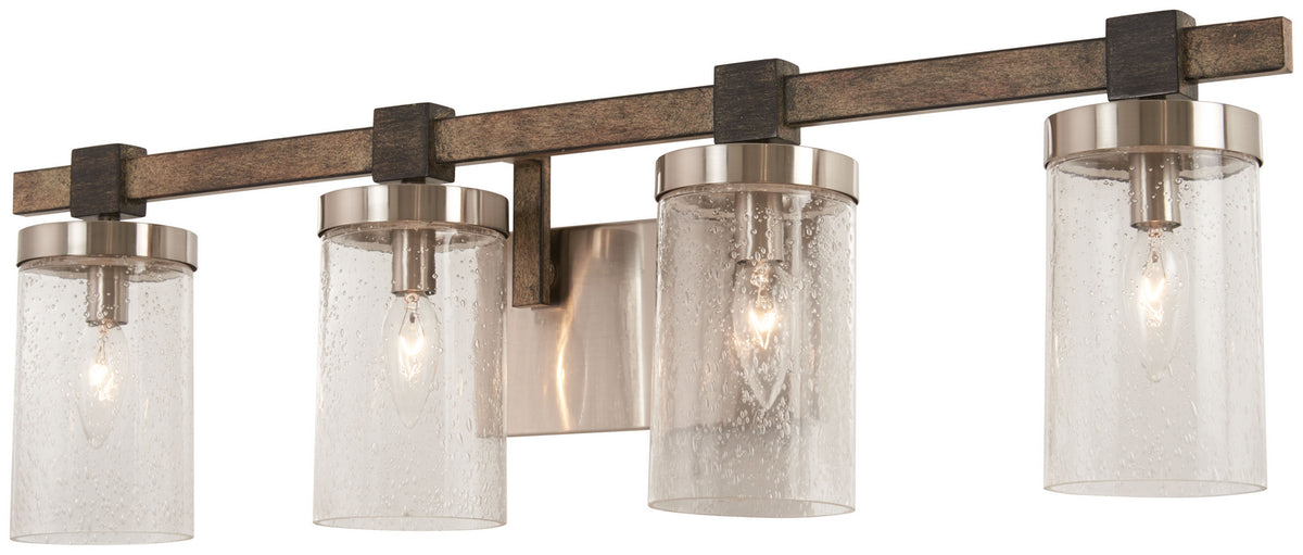 Minka-Lavery - 4634-106 - Four Light Bath - Bridlewood - Stone Grey w/Brushed Nickel