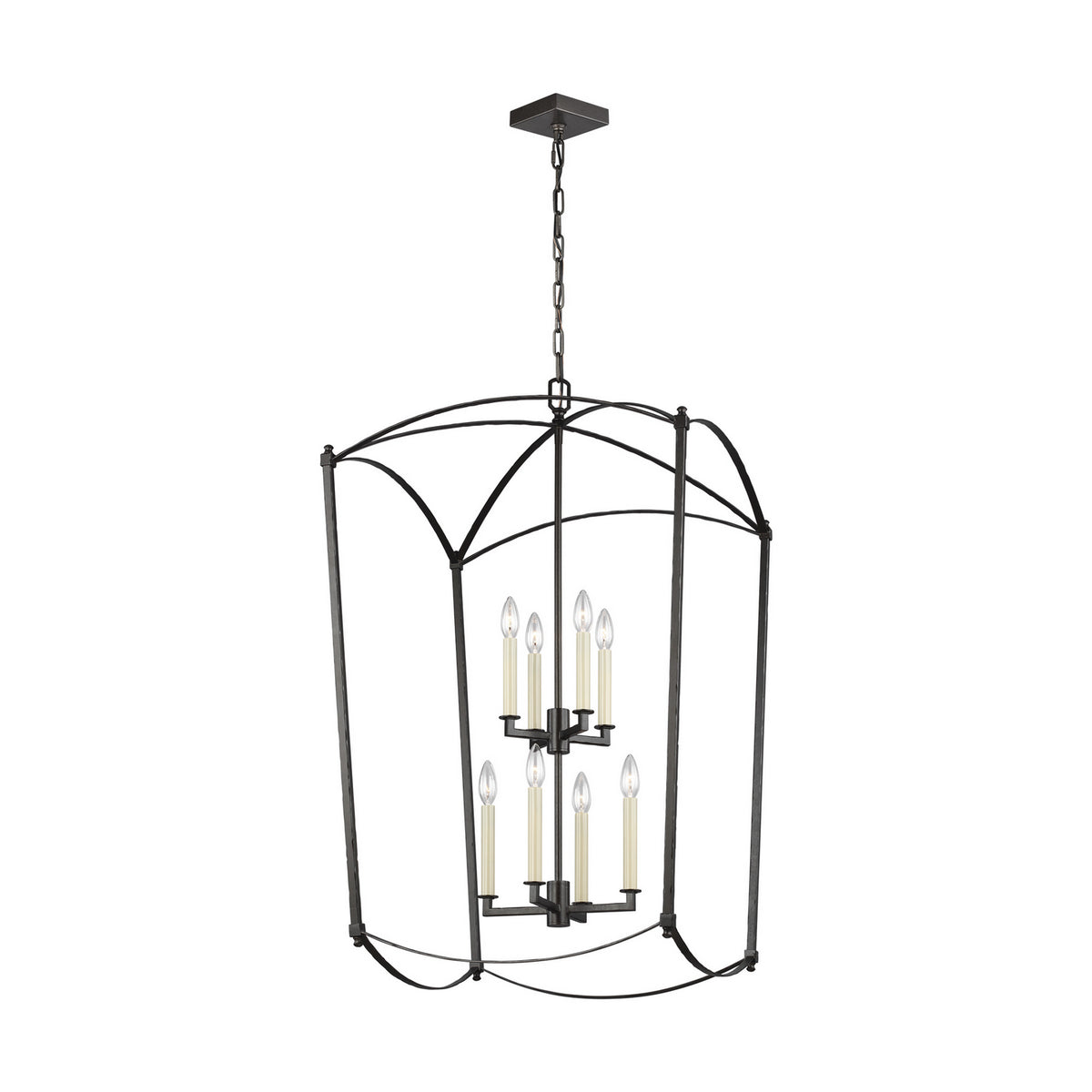 Visual Comfort Studio - F3324/8SMS - Eight Light Lantern - Thayer - Smith Steel