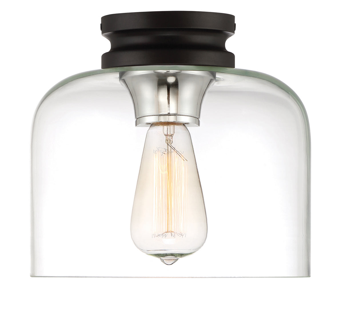 Designers Fountain - 1261-BK - One Light Flushmount - Ezra - Black