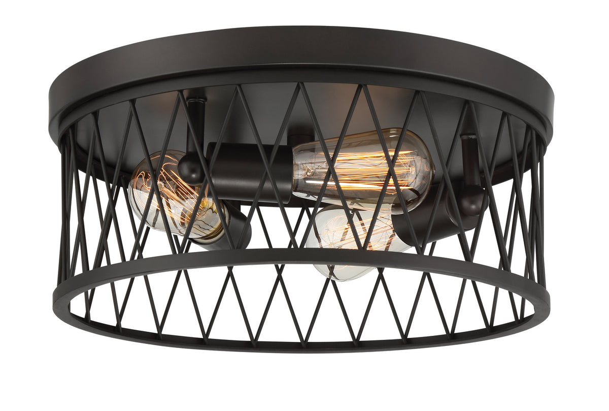 Designers Fountain - 91123-VB - Three Light Flushmount - Arris - Vintage Bronze