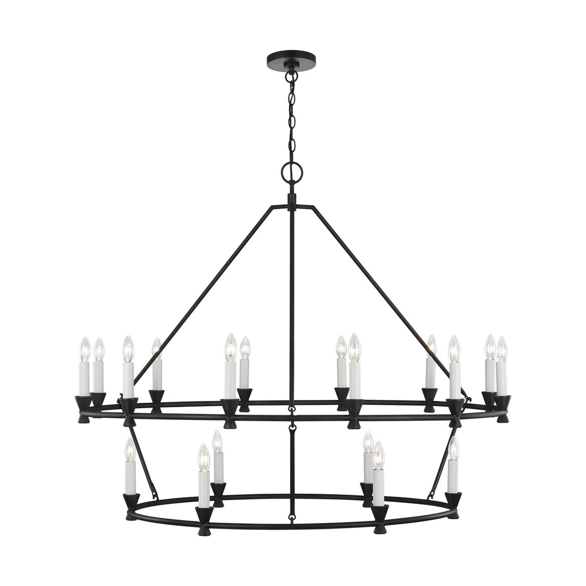 Visual Comfort Studio - CC11818AI - 18 Light Chandelier - Keystone - Aged Iron
