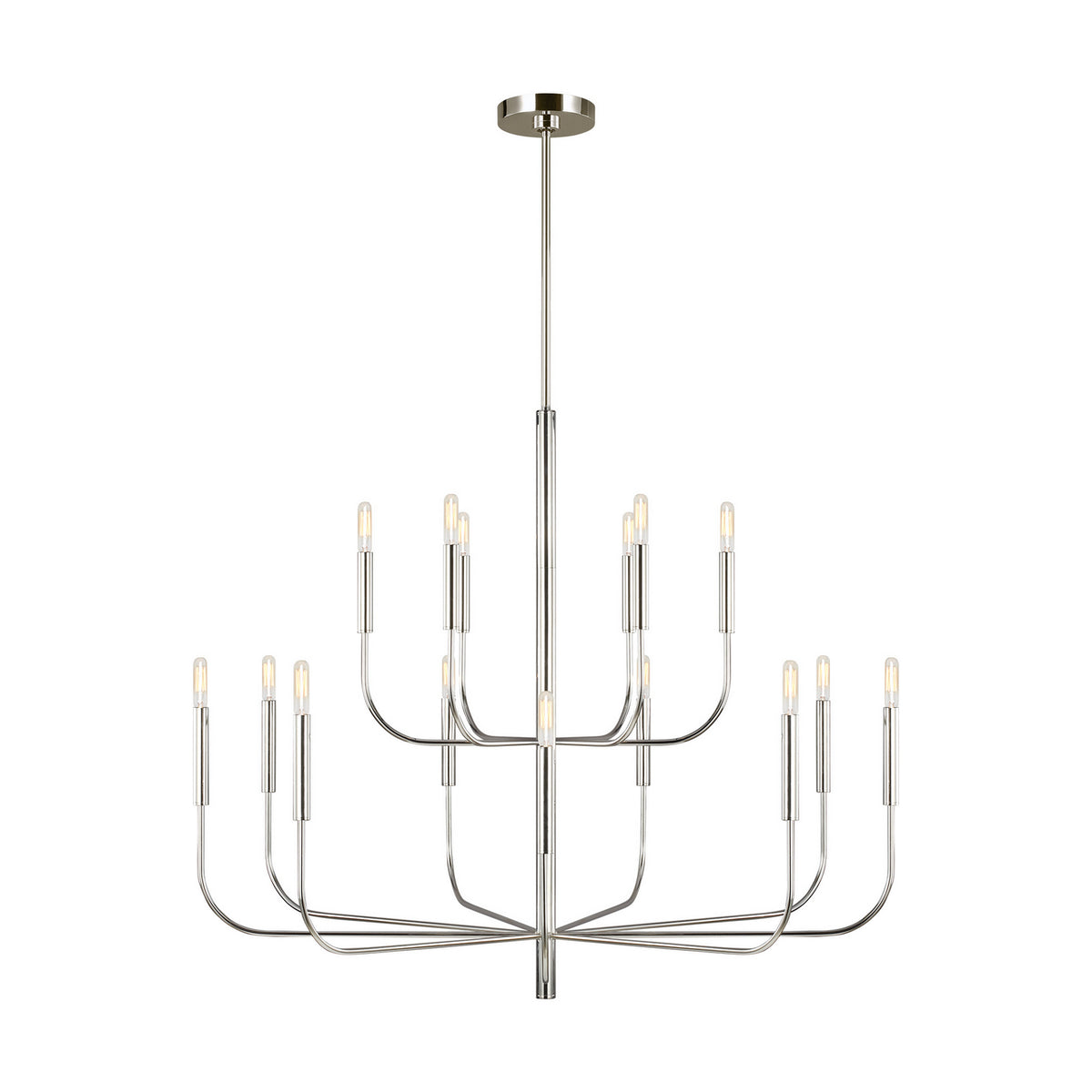Visual Comfort Studio - EC10015PN - 15 Light Chandelier - Brianna - Polished Nickel