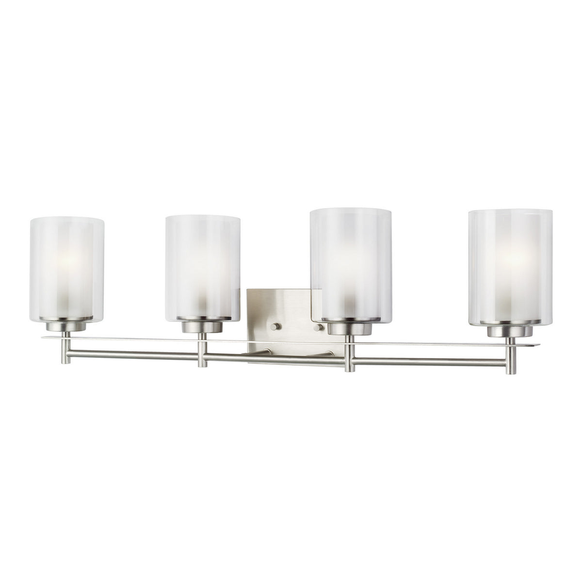 Generation Lighting - 4437304EN3-962 - Four Light Wall / Bath - Elmwood Park - Brushed Nickel