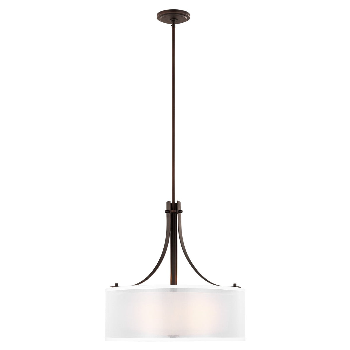 Generation Lighting - 6537303-710 - Three Light Pendant - Elmwood Park - Bronze