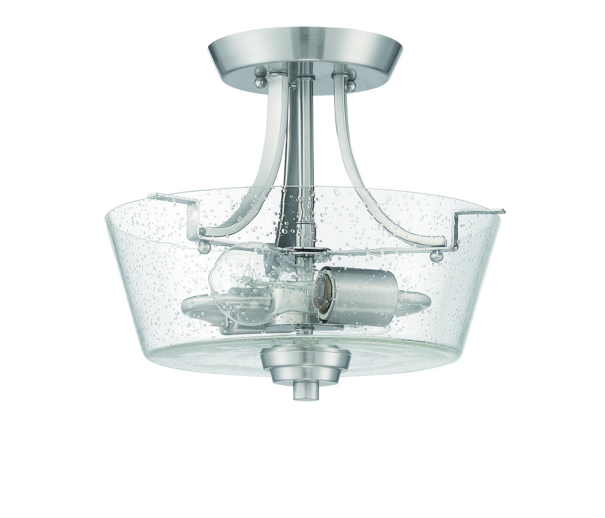 Craftmade - 41952-BNK-CS - Two Light Semi Flush Mount Convertible - Grace - Brushed Polished Nickel
